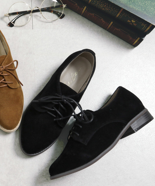 KOBE LETTUCE（コウベレタス）の「アーモンドトゥオックスフォードマニッシュシューズ＊レディース/ローファー[I1631]神戸レタス（その他シューズ・レディース・ブラック/ブラック系その他/ベージュ系その他/キャメル・LL/M/L/S）」の2枚目の写真