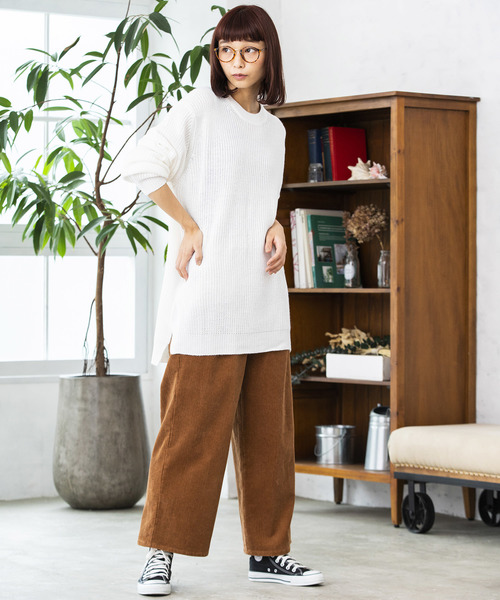 WEGO(ウィゴー)の「WEGO/サイドスリット畦編みニット(ニット/セーター・メンズ・ホワイト/ブラック/マスタード/ブルー系その他/ネイビー/ダークオレンジ・SMALL/MEDIUM/LARGE)」の20枚目の写真