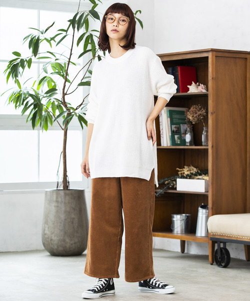 WEGO(ウィゴー)の「WEGO/サイドスリット畦編みニット(ニット/セーター・メンズ・ホワイト/ブラック/マスタード/ブルー系その他/ネイビー/ダークオレンジ・SMALL/MEDIUM/LARGE)」の15枚目の写真