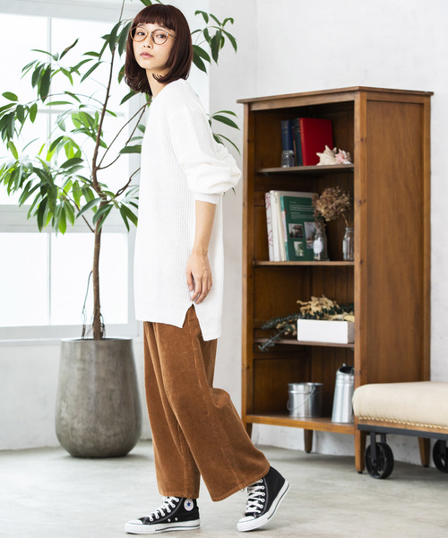 WEGO(ウィゴー)の「WEGO/サイドスリット畦編みニット(ニット/セーター・メンズ・ホワイト/ブラック/マスタード/ブルー系その他/ネイビー/ダークオレンジ・SMALL/MEDIUM/LARGE)」の10枚目の写真