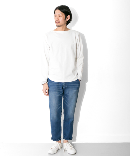 URBAN RESEARCH DOORS MENS(アーバンリサーチ ドアーズ メンズ)の「FORK&SPOON Marine Boat Neck(Tシャツ/カットソー・メンズ・ネイビー/オリーブ/トップグレー/ボルドー/ホワイト/イエロー・38/40/36)」の14枚目の写真