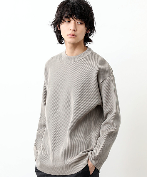 STUDIOUS（ステュディオス）の「【STUDIOUS】プレミアム畔編みクルーネックニット（ニット/セーター・メンズ・オフホワイト/グレイッシュベージュ/ダークグレー・1/2/3）」の14枚目の写真