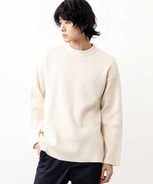 STUDIOUS（ステュディオス）の「【STUDIOUS】プレミアム畔編みクルーネックニット（ニット/セーター・メンズ・オフホワイト/グレイッシュベージュ/ダークグレー・1/2/3）」の16枚目の写真