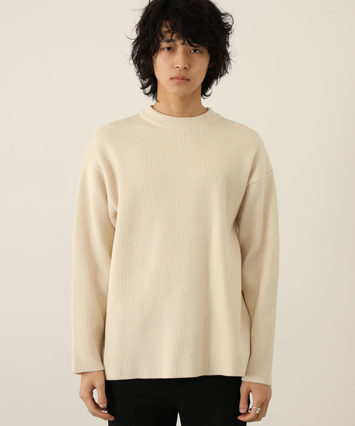 STUDIOUS（ステュディオス）の「【STUDIOUS】プレミアム畔編みクルーネックニット（ニット/セーター・メンズ・オフホワイト/グレイッシュベージュ/ダークグレー・1/2/3）」の21枚目の写真