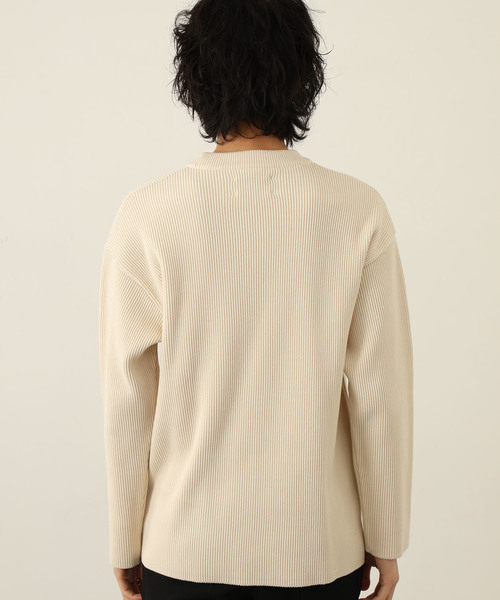 STUDIOUS（ステュディオス）の「【STUDIOUS】プレミアム畔編みクルーネックニット（ニット/セーター・メンズ・オフホワイト/グレイッシュベージュ/ダークグレー・1/2/3）」の19枚目の写真