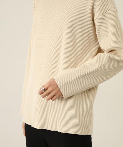 STUDIOUS（ステュディオス）の「【STUDIOUS】プレミアム畔編みクルーネックニット（ニット/セーター・メンズ・オフホワイト/グレイッシュベージュ/ダークグレー・1/2/3）」の17枚目の写真