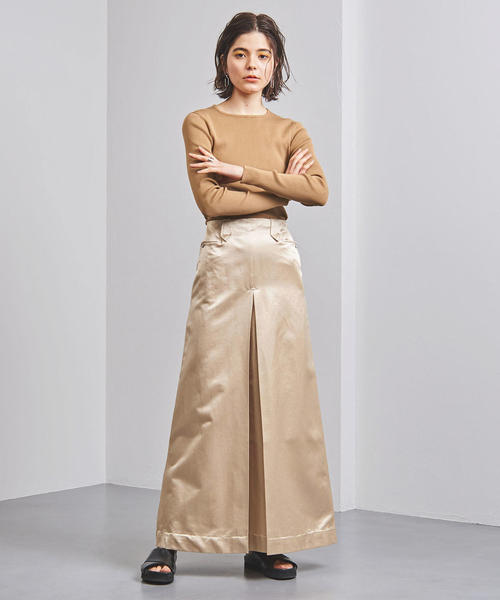 UNITED ARROWS（ユナイテッドアローズ）の「UWCB C SUVIN リブ クルーネックニット◆（ニット/セーター・レディース・オフホワイト/ライム/ブラック/ベージュ・フリー）」の8枚目の写真