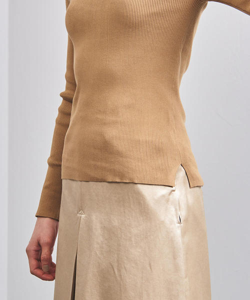 UNITED ARROWS（ユナイテッドアローズ）の「UWCB C SUVIN リブ クルーネックニット◆（ニット/セーター・レディース・オフホワイト/ライム/ブラック/ベージュ・フリー）」の11枚目の写真