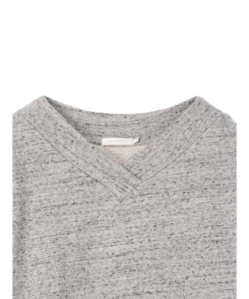 AMERICAN HOLIC（アメリカンホリック）の「ソフト裏毛Vネックコクーンプルオーバー（Tシャツ/カットソー・レディース・ホワイト系その他/グレー系その他/チャコールグレー・L/M）」の21枚目の写真