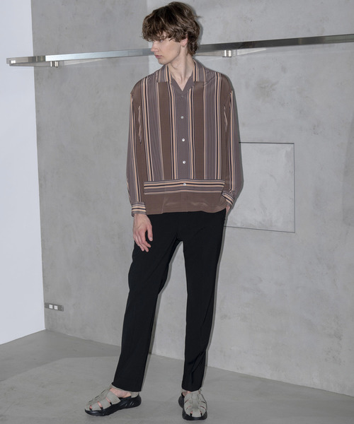 MAISON SPECIAL（メゾンスペシャル）の「パッチワークパネルプリントオーバーサイズオープンカラーシャツ【MAISON SPECIAL/メゾンスペシャル】（シャツ/ブラウス・メンズ・ブラウン/ラベンダー・44/46）」の13枚目の写真