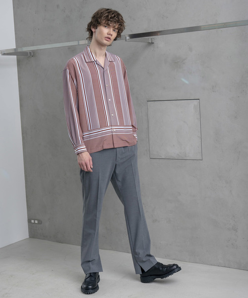 MAISON SPECIAL（メゾンスペシャル）の「パッチワークパネルプリントオーバーサイズオープンカラーシャツ【MAISON SPECIAL/メゾンスペシャル】（シャツ/ブラウス・メンズ・ブラウン/ラベンダー・44/46）」の12枚目の写真