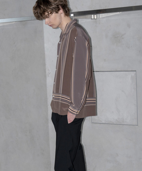 MAISON SPECIAL（メゾンスペシャル）の「パッチワークパネルプリントオーバーサイズオープンカラーシャツ【MAISON SPECIAL/メゾンスペシャル】（シャツ/ブラウス・メンズ・ブラウン/ラベンダー・44/46）」の10枚目の写真