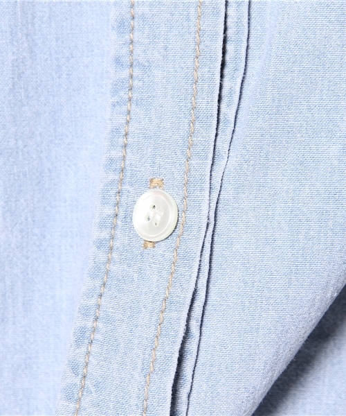 goa（ゴア）の「ハードウォッシュダンガリーシャツ（シャツ/ブラウス・レディース・ホワイト/ブルー・FREE）」の12枚目の写真