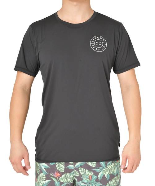 【RIP CURL リップカール】メンズ半袖ラッシュガード / 水着 UPF50+ バックプリント マリンスポーツ アウトドア フェス