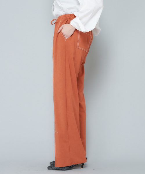 CIAOPANIC（チャオパニック）の「スリット入りステッチパンツ（その他パンツ・レディース・ベージュ/オレンジ・FREE）」の8枚目の写真