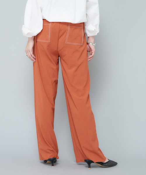 CIAOPANIC（チャオパニック）の「スリット入りステッチパンツ（その他パンツ・レディース・ベージュ/オレンジ・FREE）」の6枚目の写真