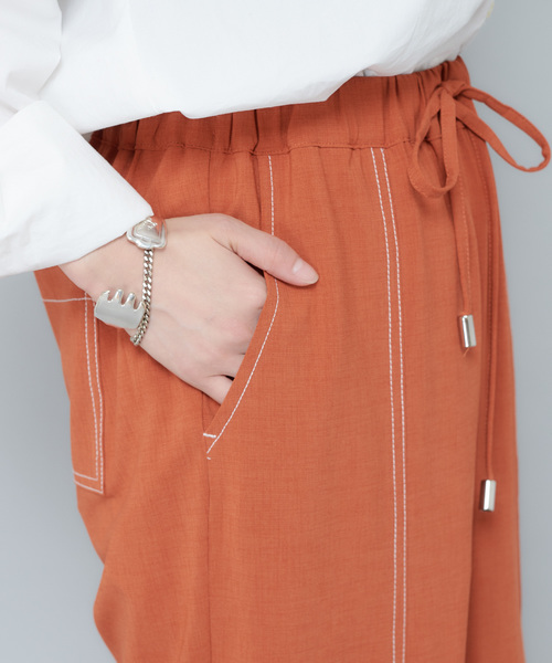 CIAOPANIC（チャオパニック）の「スリット入りステッチパンツ（その他パンツ・レディース・ベージュ/オレンジ・FREE）」の5枚目の写真