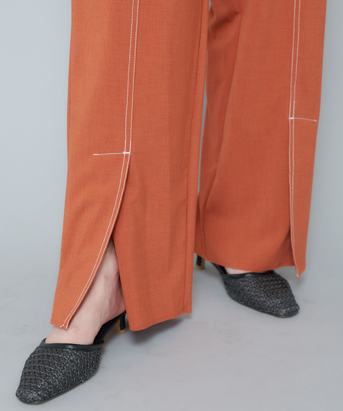 CIAOPANIC（チャオパニック）の「スリット入りステッチパンツ（その他パンツ・レディース・ベージュ/オレンジ・FREE）」の4枚目の写真