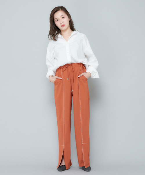 CIAOPANIC（チャオパニック）の「スリット入りステッチパンツ（その他パンツ・レディース・ベージュ/オレンジ・FREE）」の3枚目の写真