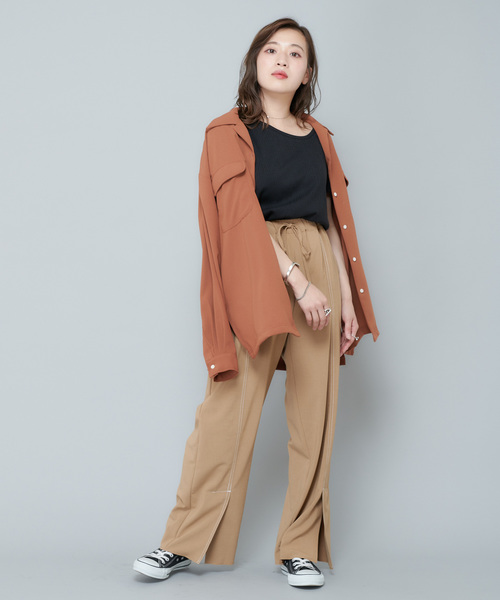 CIAOPANIC（チャオパニック）の「スリット入りステッチパンツ（その他パンツ・レディース・ベージュ/オレンジ・FREE）」の7枚目の写真