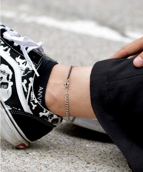 LION HEART（ライオンハート）の「【限定展開】LH-1 slenderyチェーンアンクレット/サージカルステンレス316L（金属アレルギー対応）（アンクレット・メンズ・ブラック/シルバー/イエローゴールド・ONE SIZE）」の7枚目の写真