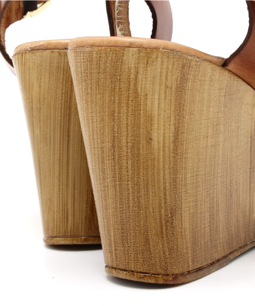 ROSE BUD(ローズバッド)の「13-52 446E CROSS FRONT WEDGE SANDAL(サンダル・レディース・ブラウン/ダークブラウン・36/38/37/39/35)」の4枚目の写真