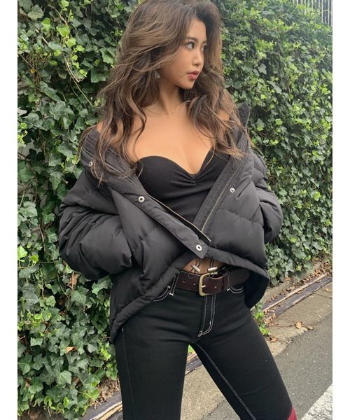 GYDA(ジェイダ)の「ショートダウンコート(ダウンジャケット/コート・レディース・ライトグレー/ブラック/グリーン/ボルドー/その他1・FREE)」の2枚目の写真