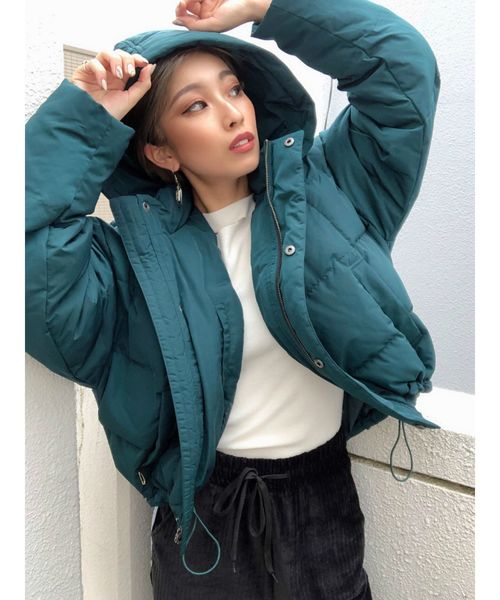 GYDA(ジェイダ)の「ショートダウンコート(ダウンジャケット/コート・レディース・ライトグレー/ブラック/グリーン/ボルドー/その他1・FREE)」の18枚目の写真