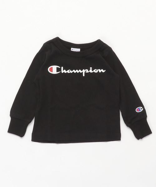 Champion(チャンピオン)の「【Champion/チャンピオン】キッズ ロングスリーブTシャツ(Tシャツ/カットソー・キッズ・グレー/オフホワイト/ブラック/ネイビー・90/100/140)」の3枚目の写真
