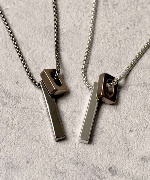 Add+（アッド）の「＜Add+＞シンプルモチーフネックレス シルバー ガンメタ Fタイプ（ネックレス）」 - WEAR