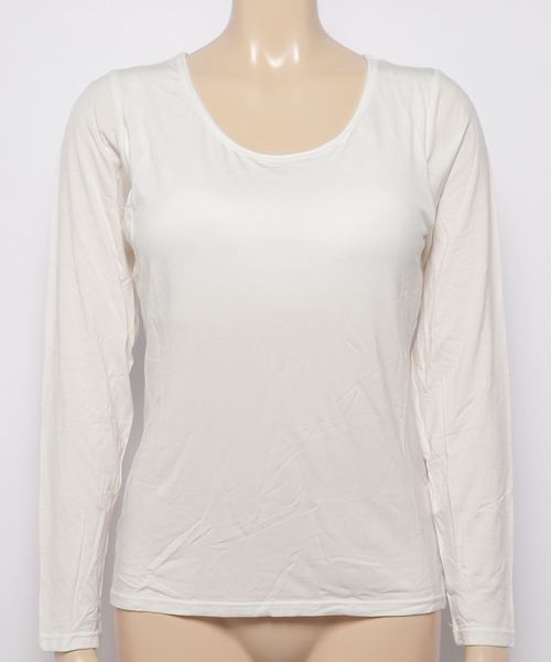 Lace Ladies（レースレディース）の「カップ付き長袖Tシャツトップスインナー（Tシャツ/カットソー・レディース・グレー/ホワイト/ベージュ/ブラック・S/L/XL/M/XXL）」の8枚目の写真