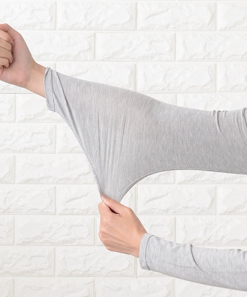 Lace Ladies（レースレディース）の「カップ付き長袖Tシャツトップスインナー（Tシャツ/カットソー・レディース・グレー/ホワイト/ベージュ/ブラック・S/L/XL/M/XXL）」の13枚目の写真