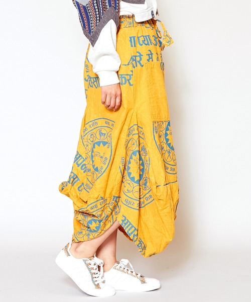 チャイハネ（チャイハネ）の「【チャイハネ】星座プリント変形バルーンスカート（スカート・レディース・ホワイト/ブルー/マスタード・FREE）」の22枚目の写真