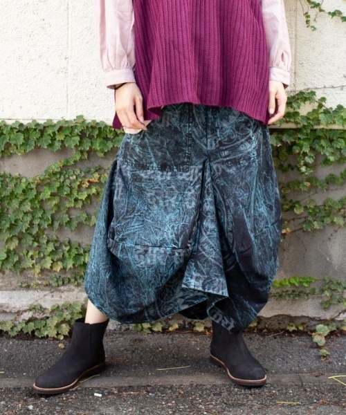 チャイハネ（チャイハネ）の「【チャイハネ】星座プリント変形バルーンスカート（スカート・レディース・ホワイト/ブルー/マスタード・FREE）」の9枚目の写真