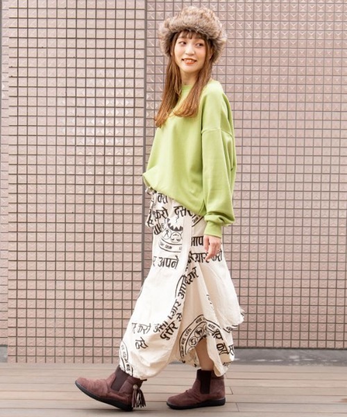 チャイハネ（チャイハネ）の「【チャイハネ】星座プリント変形バルーンスカート（スカート・レディース・ホワイト/ブルー/マスタード・FREE）」の8枚目の写真