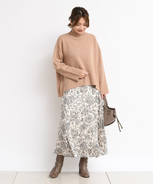 DouDou（ドゥドゥ）の「NEWBIGタートル（ニット/セーター・レディース・ホワイト/イエロー/キャメル・FREE）」の7枚目の写真