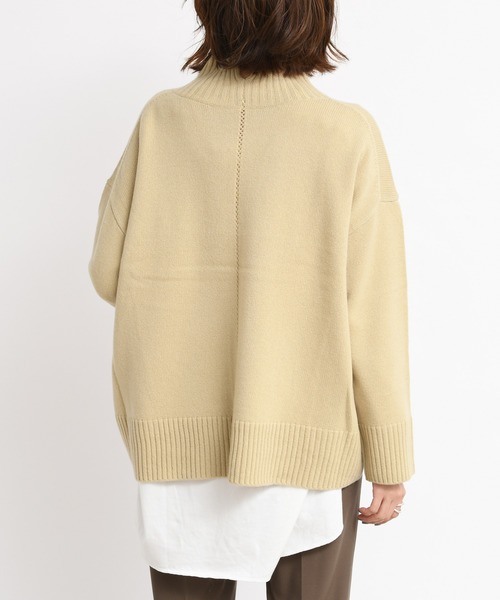 DouDou（ドゥドゥ）の「NEWBIGタートル（ニット/セーター・レディース・ホワイト/イエロー/キャメル・FREE）」の19枚目の写真