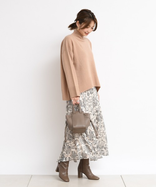 DouDou（ドゥドゥ）の「NEWBIGタートル（ニット/セーター・レディース・ホワイト/イエロー/キャメル・FREE）」の15枚目の写真