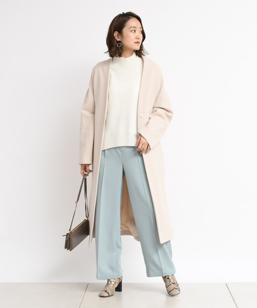 DouDou（ドゥドゥ）の「NEWBIGタートル（ニット/セーター・レディース・ホワイト/イエロー/キャメル・FREE）」の12枚目の写真