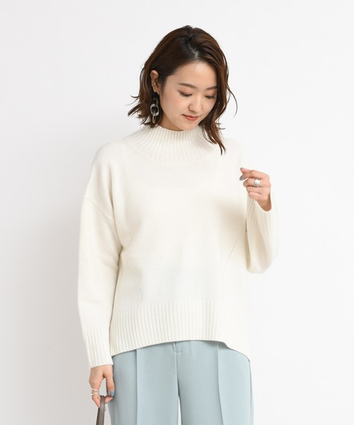 DouDou（ドゥドゥ）の「NEWBIGタートル（ニット/セーター・レディース・ホワイト/イエロー/キャメル・FREE）」の22枚目の写真