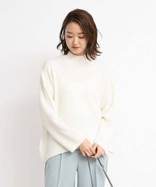 DouDou（ドゥドゥ）の「NEWBIGタートル（ニット/セーター・レディース・ホワイト/イエロー/キャメル・FREE）」の16枚目の写真