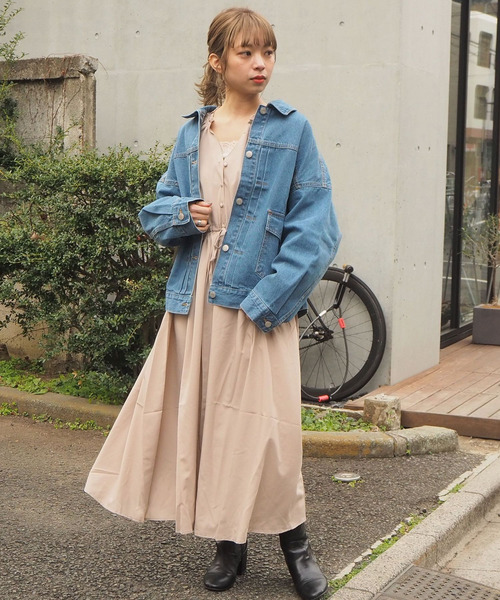 tiptop(ティップトップ)の「デザインタックビッグジャケット(ブルゾン・レディース・カーキ/ブルー/アイボリー/ベージュ/ネイビー・FREE)」の22枚目の写真