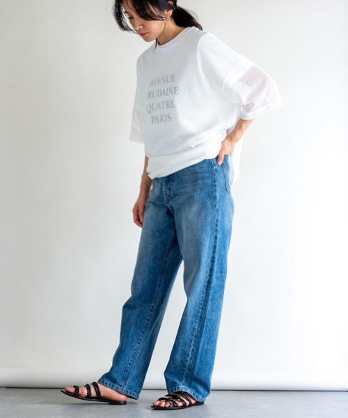 ottilie(オティーリエ)の「メッシュオーバーサイズT(Tシャツ/カットソー・レディース・ホワイト/ブラック・FREE)」の14枚目の写真
