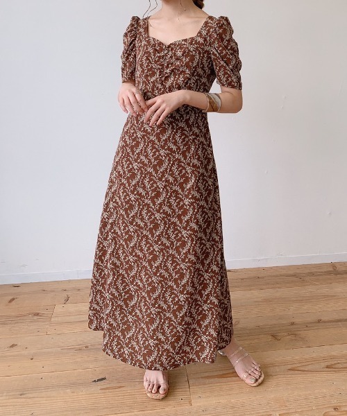 VANNIE U（ヴァニーユー）の「オトナフラワーワンピース（ワンピース・レディース・ホワイト/ブラウン・FREE）」の12枚目の写真