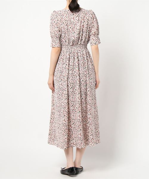 ROYAL PARTY（ロイヤルパーティー）の「小花柄ロングワンピース（ワンピース・レディース・オフホワイト/ブラック/グリーン・FREE）」の16枚目の写真