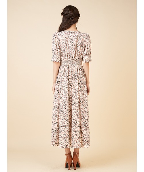 ROYAL PARTY（ロイヤルパーティー）の「小花柄ロングワンピース（ワンピース・レディース・オフホワイト/ブラック/グリーン・FREE）」の10枚目の写真