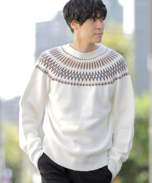 coen（コーエン）の「キュウシンクルーネックニット（ニット/セーター・メンズ・ブラック/オフホワイト・MEDIUM/SMALL/LARGE/X-LARGE）」の19枚目の写真