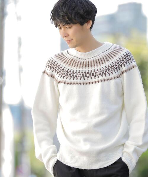 coen（コーエン）の「キュウシンクルーネックニット（ニット/セーター・メンズ・ブラック/オフホワイト・MEDIUM/SMALL/LARGE/X-LARGE）」の20枚目の写真