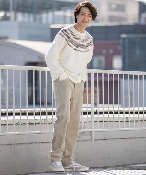 coen（コーエン）の「キュウシンクルーネックニット（ニット/セーター・メンズ・ブラック/オフホワイト・MEDIUM/SMALL/LARGE/X-LARGE）」の14枚目の写真