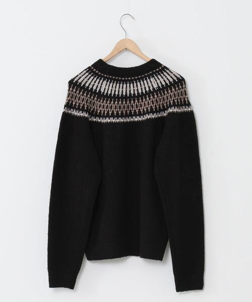 coen（コーエン）の「キュウシンクルーネックニット（ニット/セーター・メンズ・ブラック/オフホワイト・MEDIUM/SMALL/LARGE/X-LARGE）」の11枚目の写真